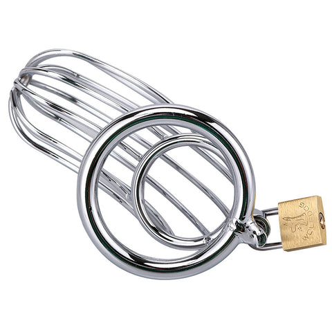 STAINLESS STEEL Male Chastity Device Penis Cage / 3 Ring Size - RYCB013