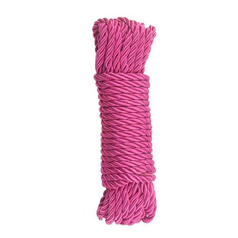 BDSM Mercerized 10m Bondage Rope - Pink