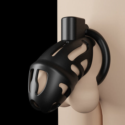 BDSM Chastity Device Penis Cage with Lock - Black
