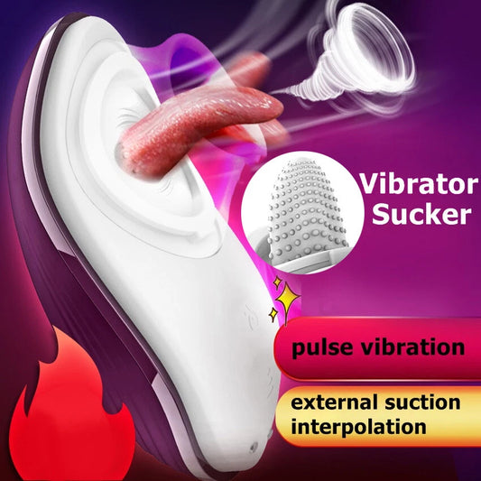 DIBE 2-in-1 Licking & Suction Clitoral Stimulator / Tongue Vibrator
