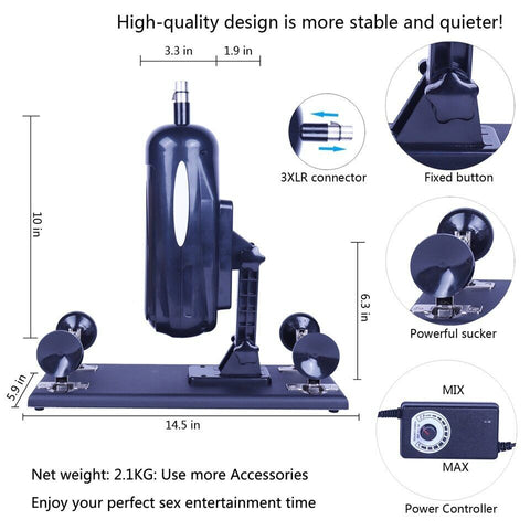 DS-A2-A Auto Thrusting Sex Machine with 6 Attachments Kit