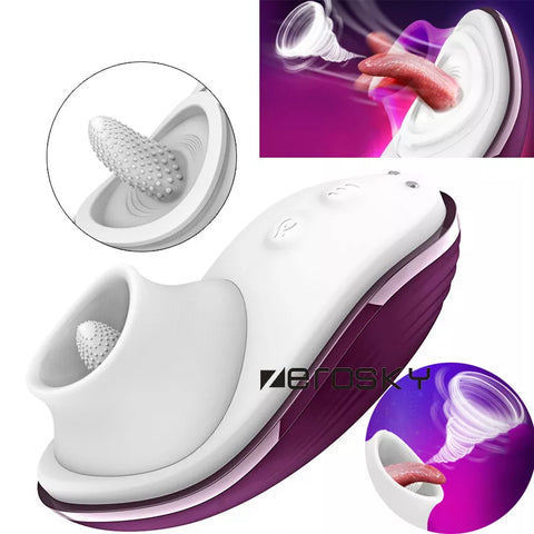 DIBE 2-in-1 Licking & Suction Clitoral Stimulator / Tongue Vibrator