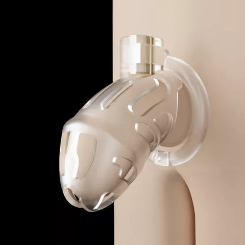 BDSM Chastity Device Penis Cage with Lock - Clear