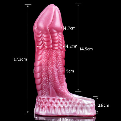 FAAK Peacock Fantasy Monster Silicone Penis Sleeve Cock Extender - 301