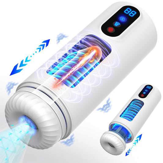 Hgod Hurricane Max Telescopic Auto Heating Suction Vibrating Male Masturbator