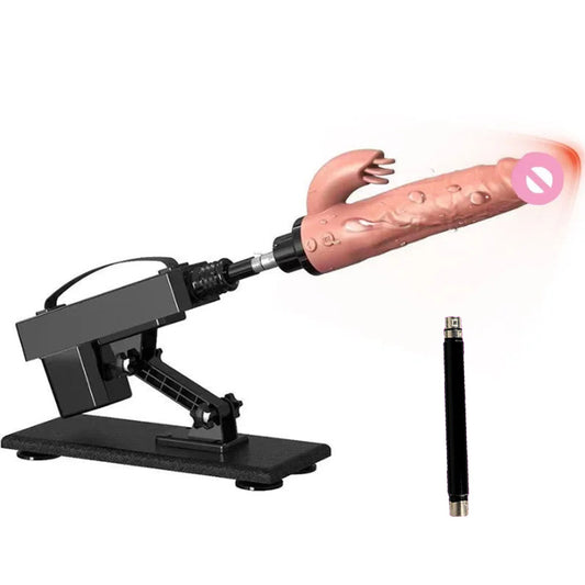 M02 Auto Heating & Thrusting Sex Machine Kit with Realistic Dildo & 20cm Extension Pole