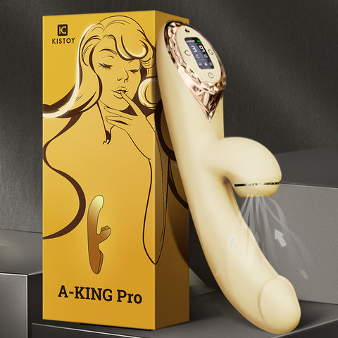 KISSTOY A-King Pro Auto-Heating & Suction Rabbit Vibrator Dildo