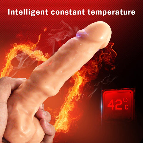 Remote Control Auto Thrusting & Heating Realistic Dildo Vibrator