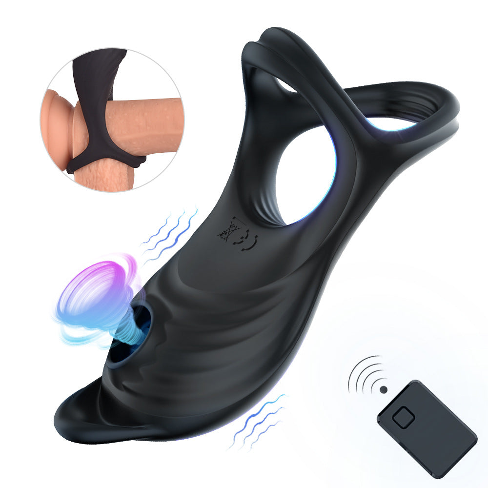 HC Remote Control Clitoris Suction & Vibrating Penis Ring / Couples Ring