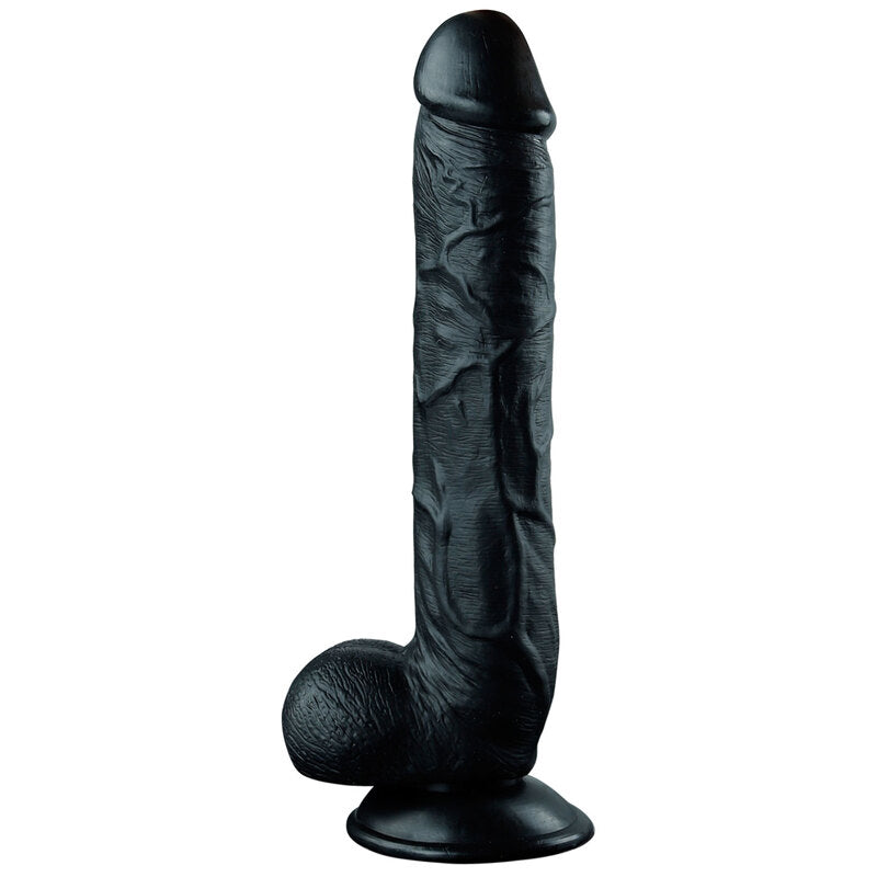 MD Swordy 11" Realistic Silicone Dildo with Suction Cup - Black