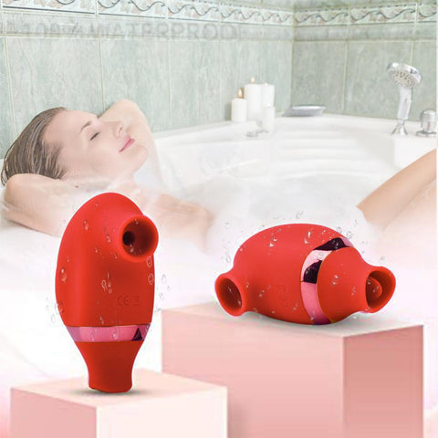 HC Licking & Suction Vibrator - Red