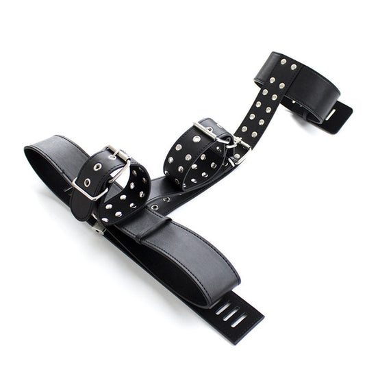 BDSM 3 in 1 Collar Handcuffs Waist Restraint Bondage Set