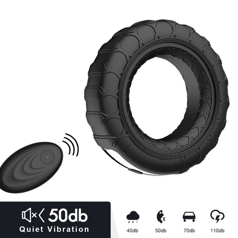 AH Love Wheel Remote Control Silicone Vibrating Penis Ring