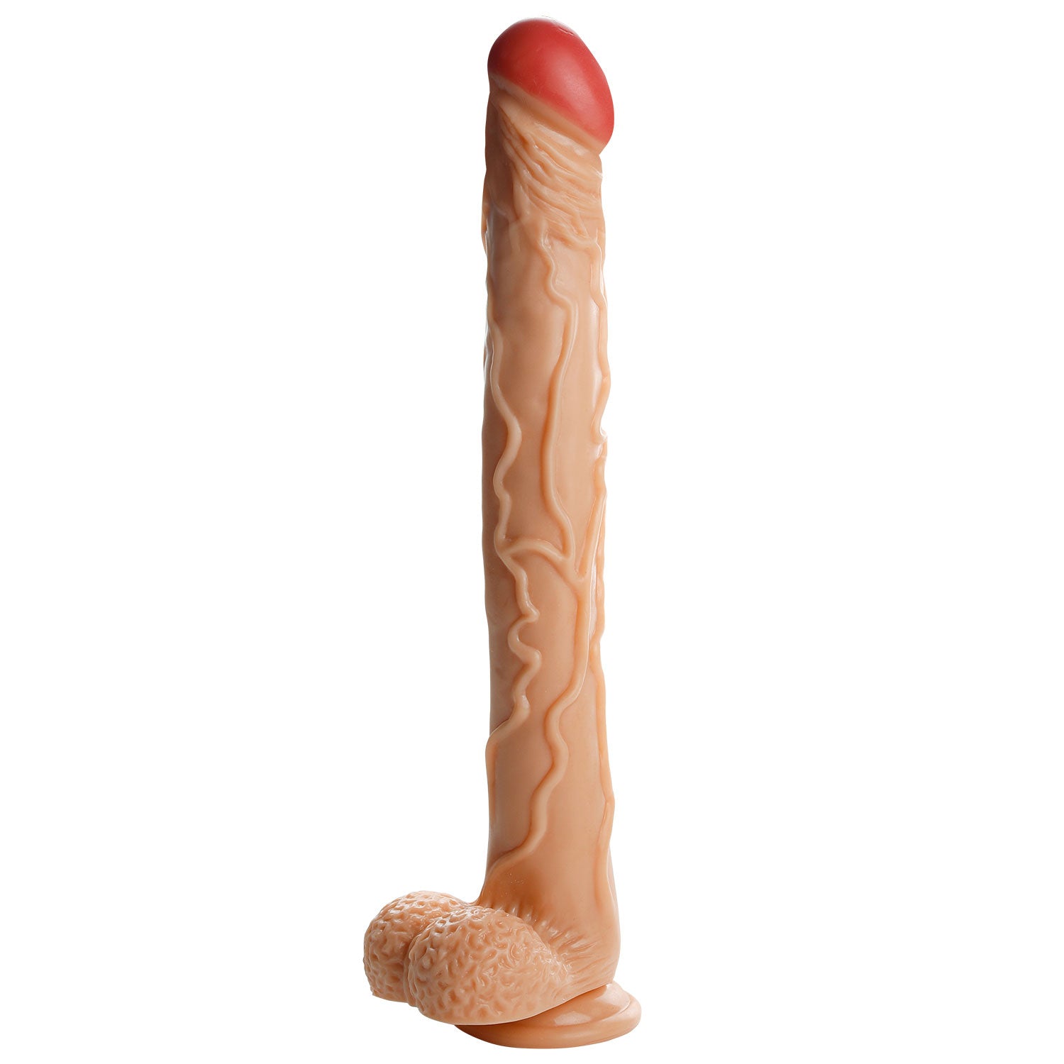 MD Super 41cm Realistic Dildo / Anal Snake - Nude Color