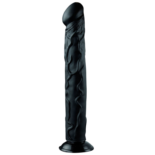 MD 34cm Realistic Dildo / Anal Snake - Black