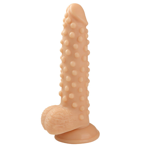 MD 24cm Beaded Realistic Dildo with Suction Cup