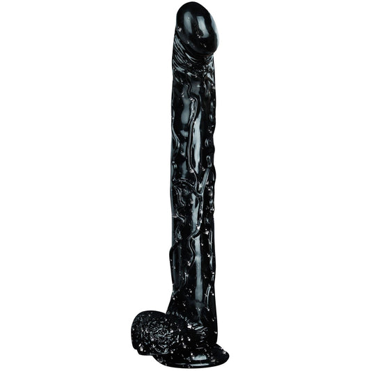 MD Super 41cm Realistic Dildo / Anal Snake - Black