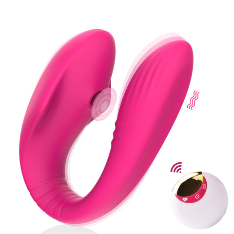 HC Remote Control Clitoris Suction & G-Spot Wearable Vibrator