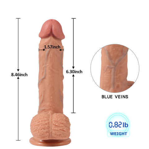 MD Dean 21.5cm Silicone Super Realistic Dildo with Veined Skin