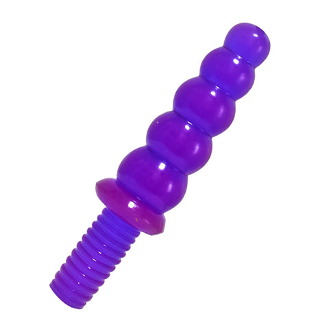 DY 10.43" Huge Beaded Anal Plug with Handle - Purple