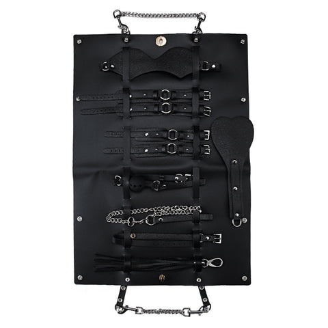 RY Premium Bondage Kit With Bag - 8 Pce BDSM Set Black