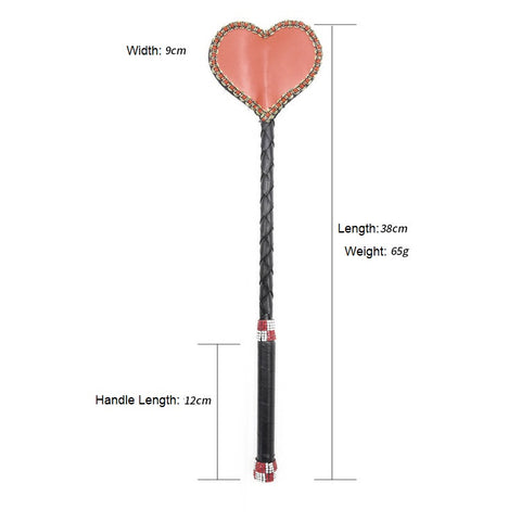 BDSM 38cm Heart Spanking Paddle - Red