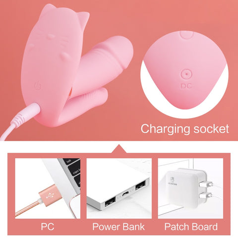 JRL Remote Control Wearable Auto Heating Vibrator - Pink
