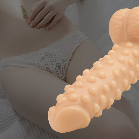 MD 24cm Beaded Realistic Dildo with Suction Cup