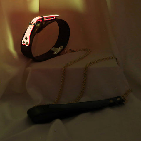 BDSM Luminous 7 Pcs Luxury Fetish Restraint Bondage Kit - Black&Pink