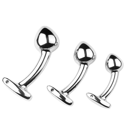 RY BDSM Stainless Steel Anal Plug Butt Plug Wearable - 3 Size S/M/L