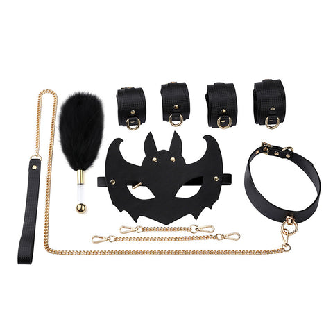 RY Luxury BDSM Fetish Bondage Kit 5 Pcs - Black