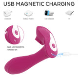 HC Remote Control Wearable Air Wave Clitoris Suction & G-Spot Vibrator - Purple