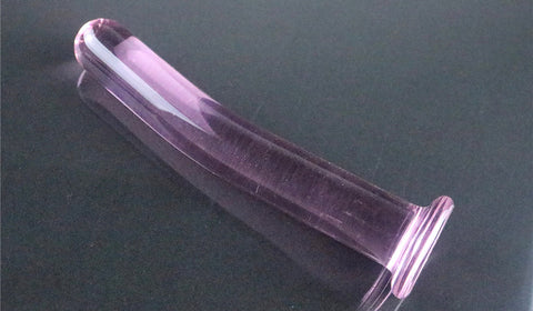 Pillar Pink Crystal Glass Dildo / Anal Plug - S/M/L