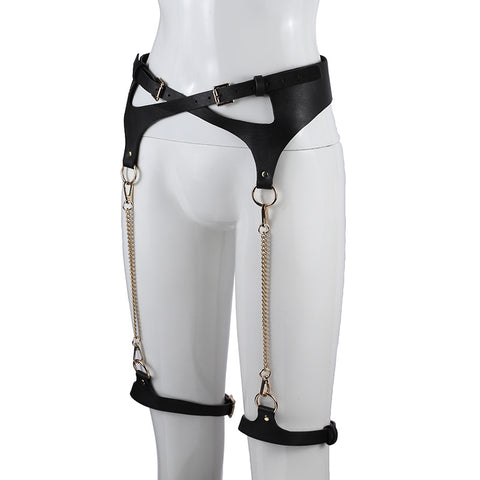 BDSM Sexy Harness Waist & Leg Bondage Restraint Strap Kit