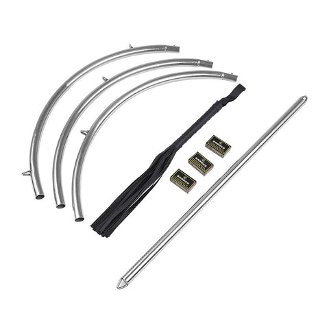 Stainless Steel Positioning Hips Lock & Whip Restraint Bondage Kit