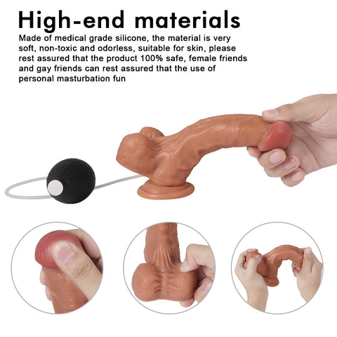 MD 18.5cm Ejaculating Squirting Dildo / Sperm Cock with Suction Cup