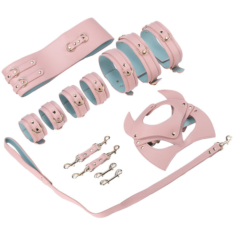 Premium BDSM Restraint Bondage Kit - 7 Pcs Pink