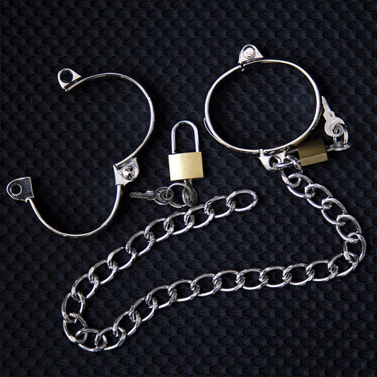 BDSM Zinc Alloy Bondage Handcuffs/Ankle Cuffs Kit