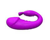 JRL Remote Control Wearable Clitoris & GSpot Vibrator Dildo - Purple