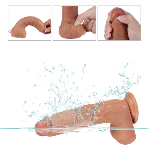 MD 21cm Ejaculating Dildo with Suction Cup