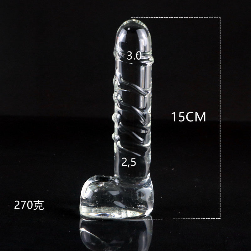 15cm Crystal Glass Realistic Dildo / Anal Plug - 4 Editions
