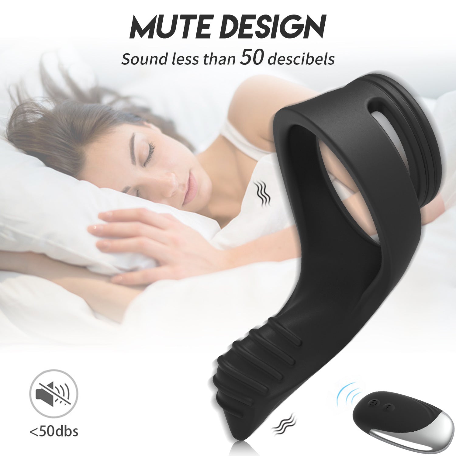 AH Delay Ejaculation Remote Control Vibrating Penis Ring / Couples Ring