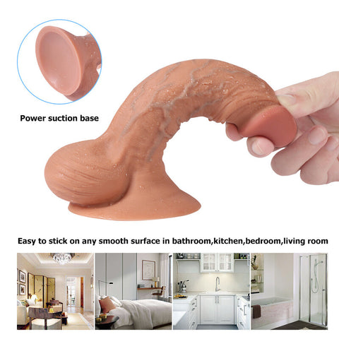 MD Fakie Silicone Realistic Dildo With Suction Cup