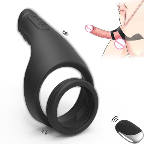 AH Delay Ejaculation Remote Control Vibrating Penis Ring / Couples Ring