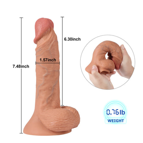 MD Tyler 19cm Silicone Realistic Dildo With Veined Skin