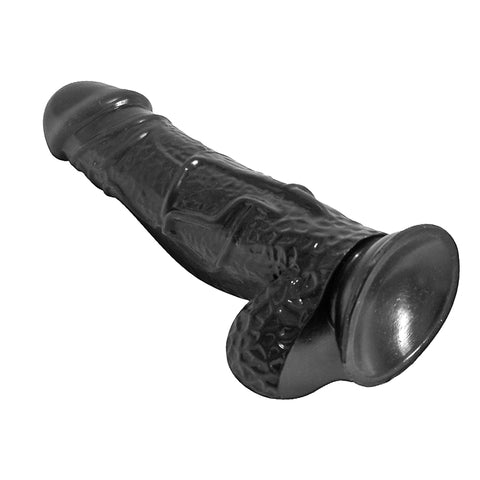 MD Devil 28cm Realistic Dildo with Suction Cup - Black