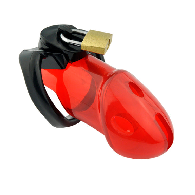 IMPRISON BIRD Delxue Male Chastity Device Kit Penis Cage - Red/3 Rings