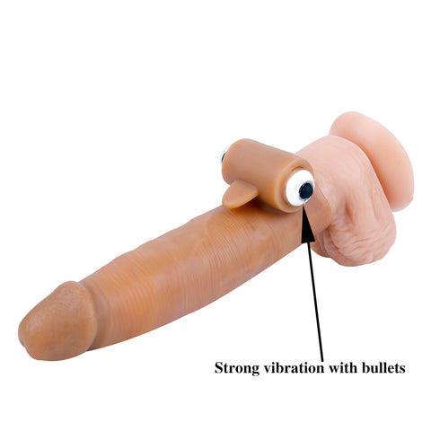 MD M5 Realistic Silicone Penis Sleeve Cock Extender / Add 1.5 inch / Vibe & Normal