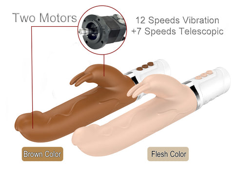 JRL Realistic Dildo Rabbit Vibrator / Auto Heating & Thrusting