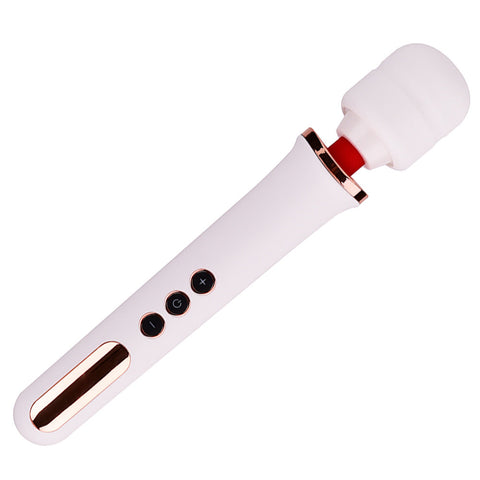 HC 10 Modes Wand Vibrator Wireless Personal Massager USB Rechargeable - White